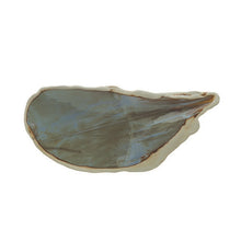 Load image into Gallery viewer, Handmade Stoneware Oyster Shell Shaped Platter
