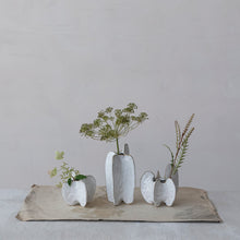 Load image into Gallery viewer, Stoneware Organic Shaped Vase, White, 3 Styles
