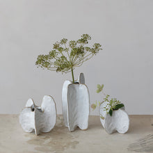 Load image into Gallery viewer, Stoneware Organic Shaped Vase, White, 3 Styles
