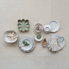 Load image into Gallery viewer, Stoneware Flower Shaped Dish, Green
