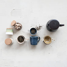 Load image into Gallery viewer, 14 oz. Stoneware Mug with Strainer, Set of 2, 3 Colors (Each One Will Vary)

