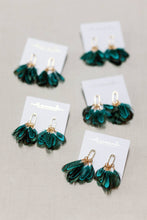 Load image into Gallery viewer, Peacock Feather Fall Statement Tassel Earrings
