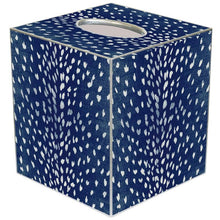 Load image into Gallery viewer, Indigo Antelope Tissue Box Cover: Paper Mache
