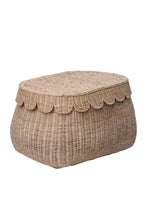 Load image into Gallery viewer, Scalloped Rattan Basket - Small - IN STOCK AND SHIPPING!
