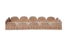 Load image into Gallery viewer, Scalloped Rattan Tray - Small
