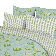 Load image into Gallery viewer, Petal Garden Aqua Comforter Full/Queen, 5-Piece Set by Laura Park
