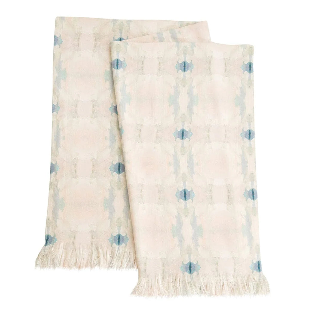Coral Bay Pale Blue Throw Blanket by Laura Park