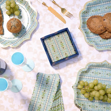 Load image into Gallery viewer, Laura Park Rosemary Stripe French Blue Cocktail Napkins
