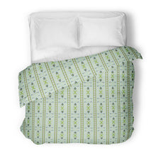 Load image into Gallery viewer, Rosemary Stripe Lagoon Duvet Cover
