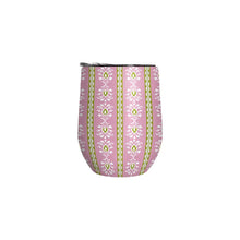 Load image into Gallery viewer, Laura Park Rosemary Stripe Pink 12oz Insulated Wine Tumbler
