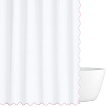 Load image into Gallery viewer, Pink Scalloped Shower curtain by Laura Park
