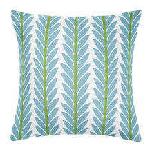 Load image into Gallery viewer, Frond French Blue Indoor Decorative Pillow by Laura Park
