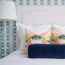 Load image into Gallery viewer, Cobalt Blue Velvet Bolster Pillow
