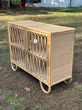 Load image into Gallery viewer, The Loop Rattan 2 Shelf Open Cabinet
