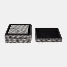 Load image into Gallery viewer, Metal 10/12&quot; Studden Boxes, Silver/Black (2 boxes)
