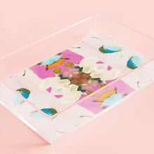 Load image into Gallery viewer, Monet&#39;s garden Pink Small Acrylic Tray
