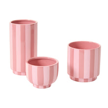 Load image into Gallery viewer, Pink Striped Compote Bowl/Pot
