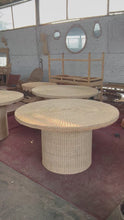 Load and play video in Gallery viewer, The Savannah 54&quot; Round Rattan Table with glass top
