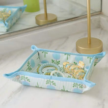Load image into Gallery viewer, Marigold Ticking Stripe Blue Snap Tray
