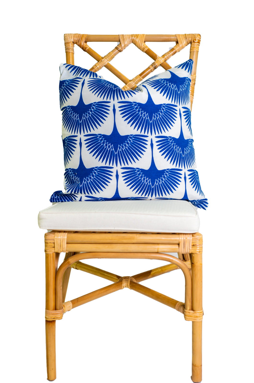 Blue and White Bird OUTDOOR pillow cover