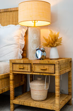 Load image into Gallery viewer, Hayes 2 Drawer Rattan Side Table
