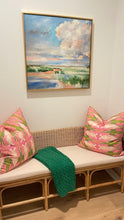Load image into Gallery viewer, Laura Park Cabana Pink Pillow w/Down Insert 26 x 26
