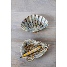 Load image into Gallery viewer, Medium Stoneware Shell Dish w/Reactive Glaze
