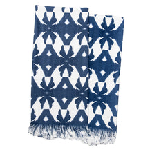 Load image into Gallery viewer, Laura Park Palm Navy Throw Blanket
